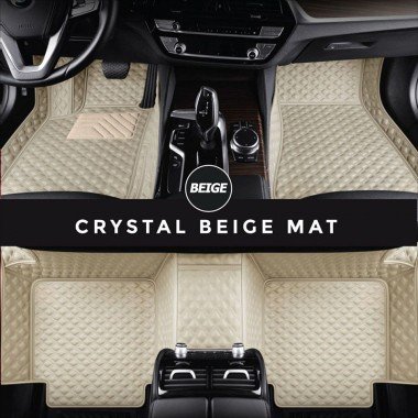 Online Beige Crystal Elite Luxury Hybrid Car Floor Mats