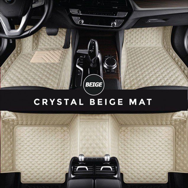 Online Beige Crystal Elite Luxury Hybrid Car Floor Mats