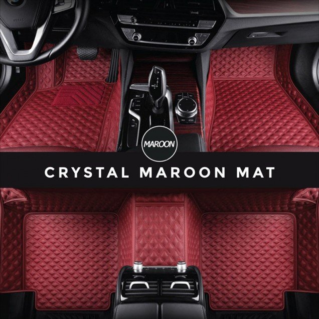 Online Maroon Crystal Elite Luxury Hybrid Car Floor Mats