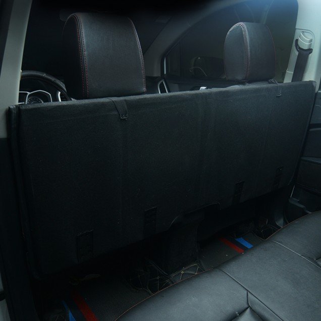 Online Universal Diamond Car Bed - Non-Inflatable Black and Red Stitching Luxury Leather Diamond Car Bed Mattress