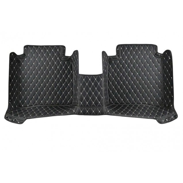 Online Black and Beige Stitching Luxury Leather Diamond Car Floor Mats Online Black and Beige Stitching Luxury Leather Diamond Car Floor Mats