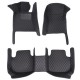 Online Black and Black Stitching Luxury Leather Diamond Car Floor Mats Online Black and Black Stitching Luxury Leather Diamond Car Floor Mats