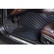 Online Black and Blue Stitching Luxury Leather Diamond Car Floor Mats Online Black and Blue Stitching Luxury Leather Diamond Car Floor Mats