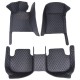 Online Black and Blue Stitching Luxury Leather Diamond Car Floor Mats Online Black and Blue Stitching Luxury Leather Diamond Car Floor Mats