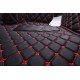 Online Black and Red Stitching Luxury Leather Diamond Car Floor Mats Online Black and Red Stitching Luxury Leather Diamond Car Floor Mats