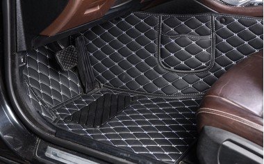 Online Luxury Leather Diamond Stitching Car Floor Mats
