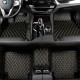 Online Black and Yellow Stitching Luxury Leather Diamond Car Floor Mats Online Black and Yellow Stitching Luxury Leather Diamond Car Floor Mats