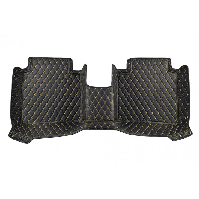 Online Black and Yellow Stitching Luxury Leather Diamond Car Floor Mats Online Black and Yellow Stitching Luxury Leather Diamond Car Floor Mats