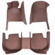 Online Dark Brown Luxury Leather Diamond Car Floor Mats Online Dark Brown Luxury Leather Diamond Car Floor Mats