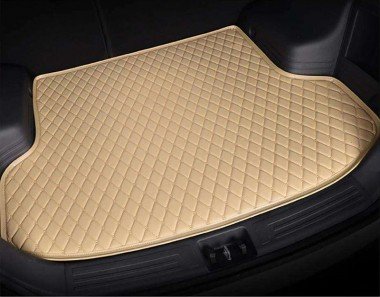 Online Beige Luxury Leather Diamond Trunk Base Mats