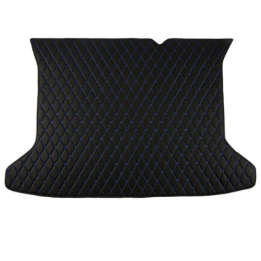 Online Black and Blue Stitching Luxury Leather Diamond Trunk Base Mats
