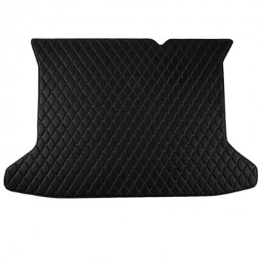 Online Black and Black Stitching Luxury Leather Diamond Trunk Base Mats