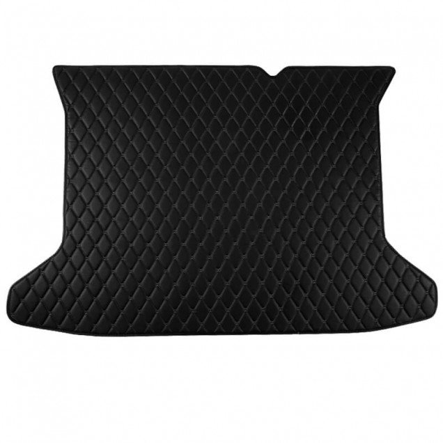 Online Black and Black Stitching Luxury Leather Diamond Trunk Base Mats
