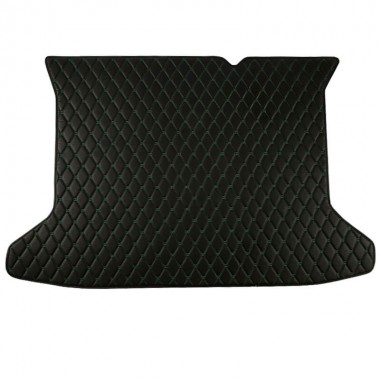 Online Black and Green Stitching Luxury Leather Diamond Trunk Base Mats
