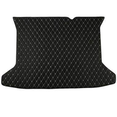 Online Black and White Stitching Luxury Leather Diamond Trunk Base Mats