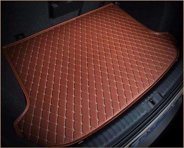 Online Brown Luxury Leather Diamond Trunk Base Mats