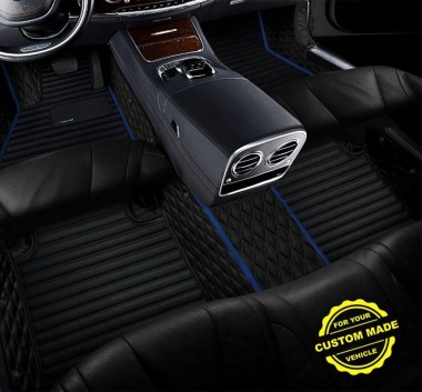 Online Dark Blue Hybrid Line Series Premium Car Floor Mats