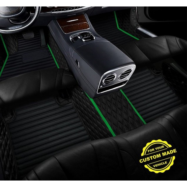 Online Lime Green Hybrid Line Series Premium Car Mats Online Lime Green Hybrid Line Series Premium Car Mats