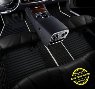 Online White Hybrid Line Series Premium Car Floor Mats