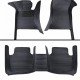 Online Black Luxury Leather Stripe Car Floor Mats