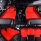 Online Red Luxury Leather Stripe Car Floor Mats
