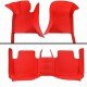 Online Red Luxury Leather Stripe Car Floor Mats