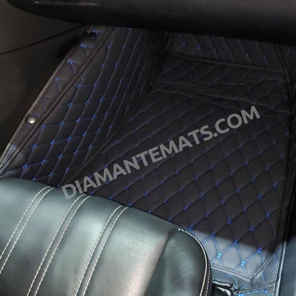 Black and white mats look great in my car. Was worried they will be hard to clean, but it's very easy. They are stain resistant, quick wipe to clean them