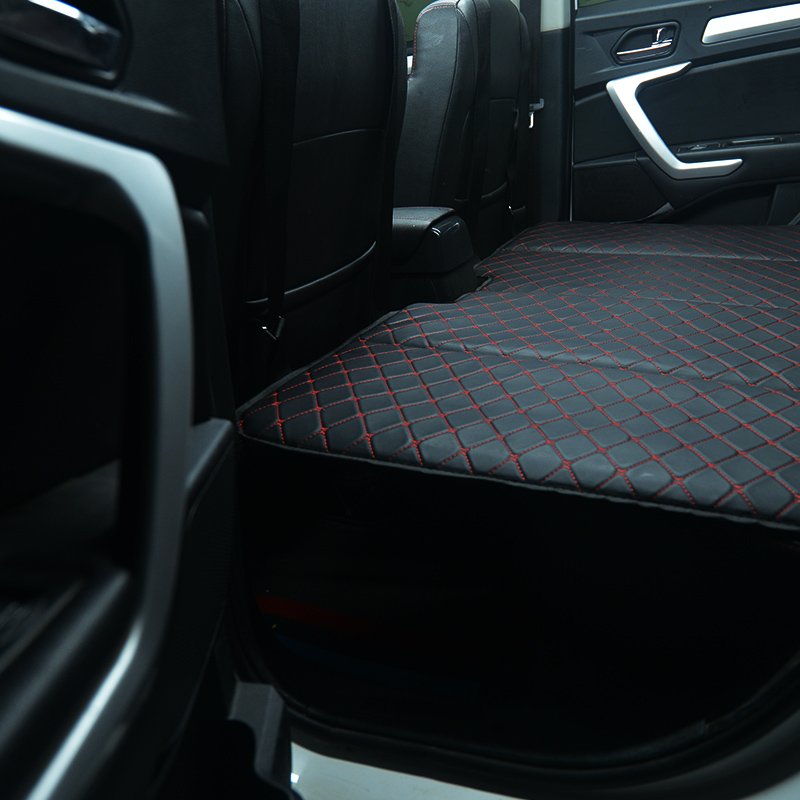 Universal Diamond Car Bed - Non-Inflatable Black and Red Stitching Luxury Leather Diamond Car Bed Mattress Universal Diamond Car Bed - Non-Inflatable Black and Red Stitching Luxury Leather Diamond Car Bed Mattress
