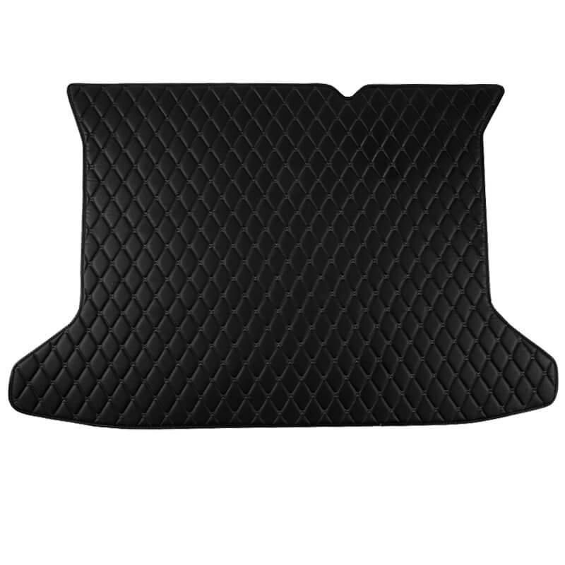 Online Black and Black Stitching Luxury Leather Diamond Trunk Base Mats