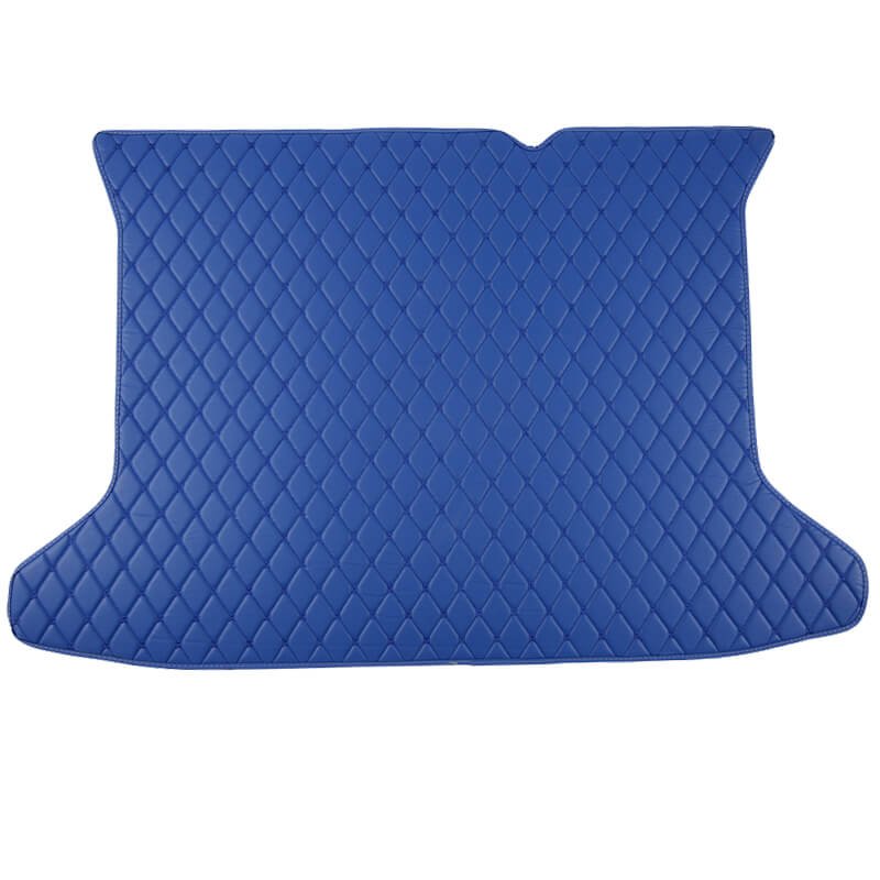 Online Blue Luxury Leather Diamond Trunk Base Mats