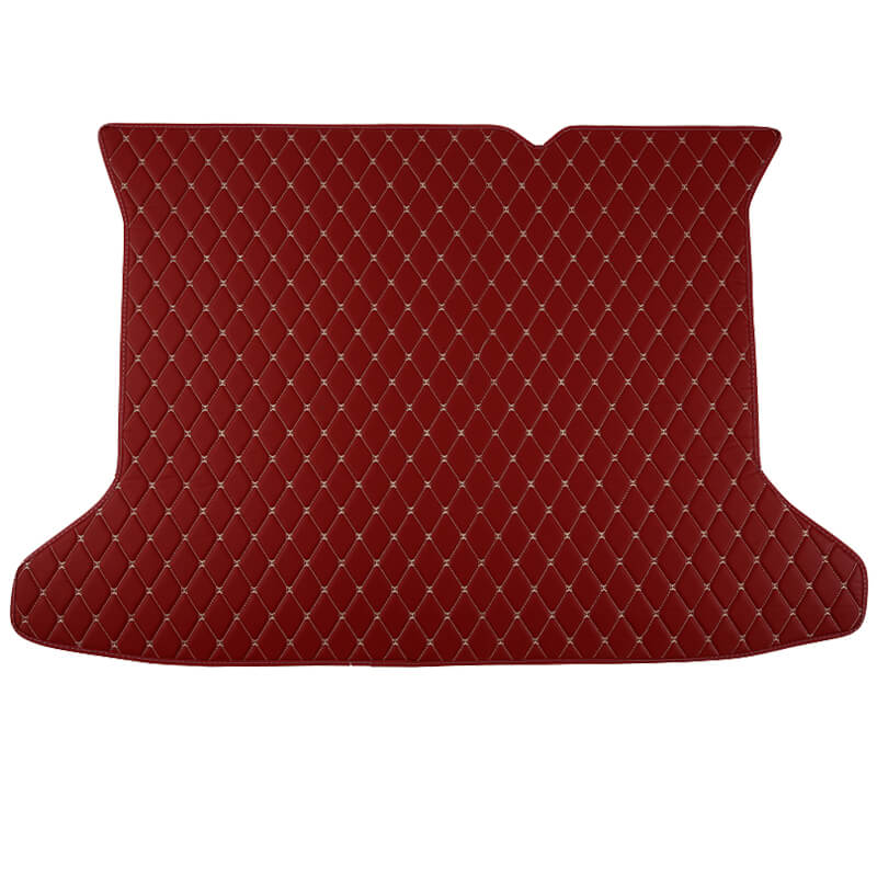 Online Wine Red Luxury Leather Diamond Trunk Base Mats