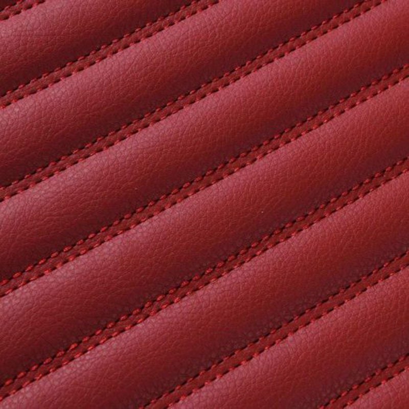Online Maroon Luxury Leather Stripe Car Mats