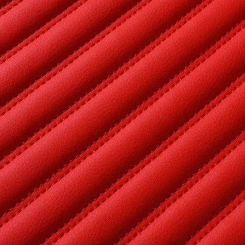 Online Red Luxury Leather Stripe Car Mats